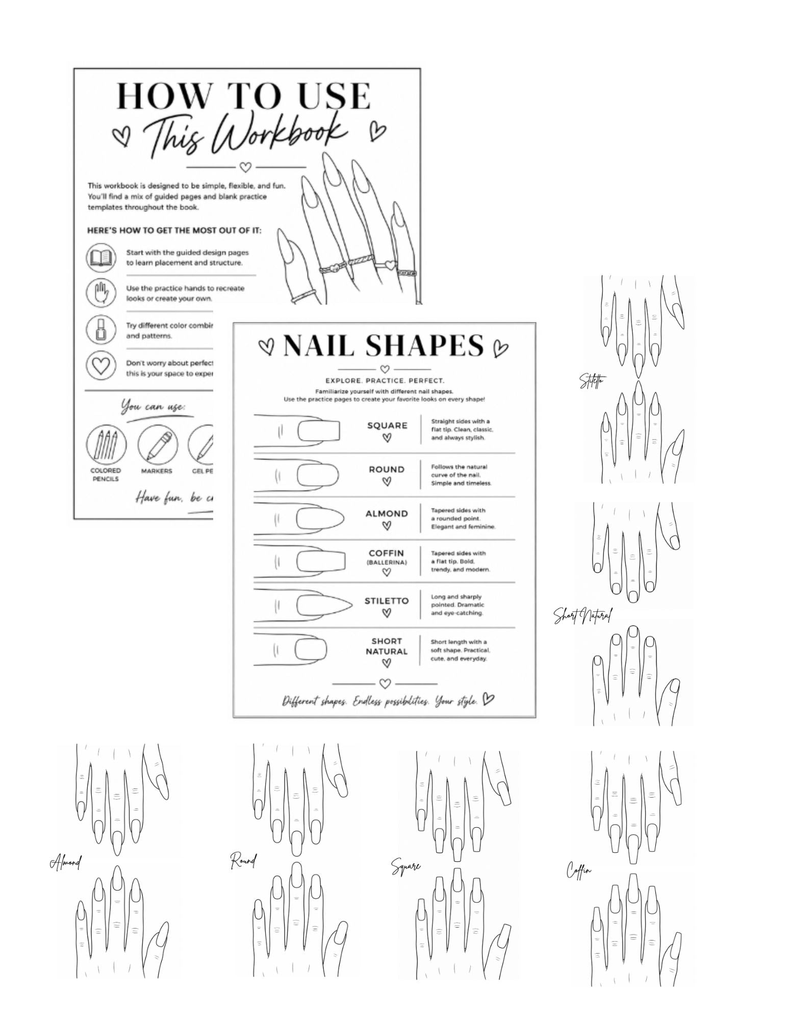 Polish and Slay- Nail Design Coloring Book