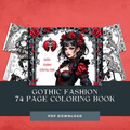 Gothic Fashion Coloring Book