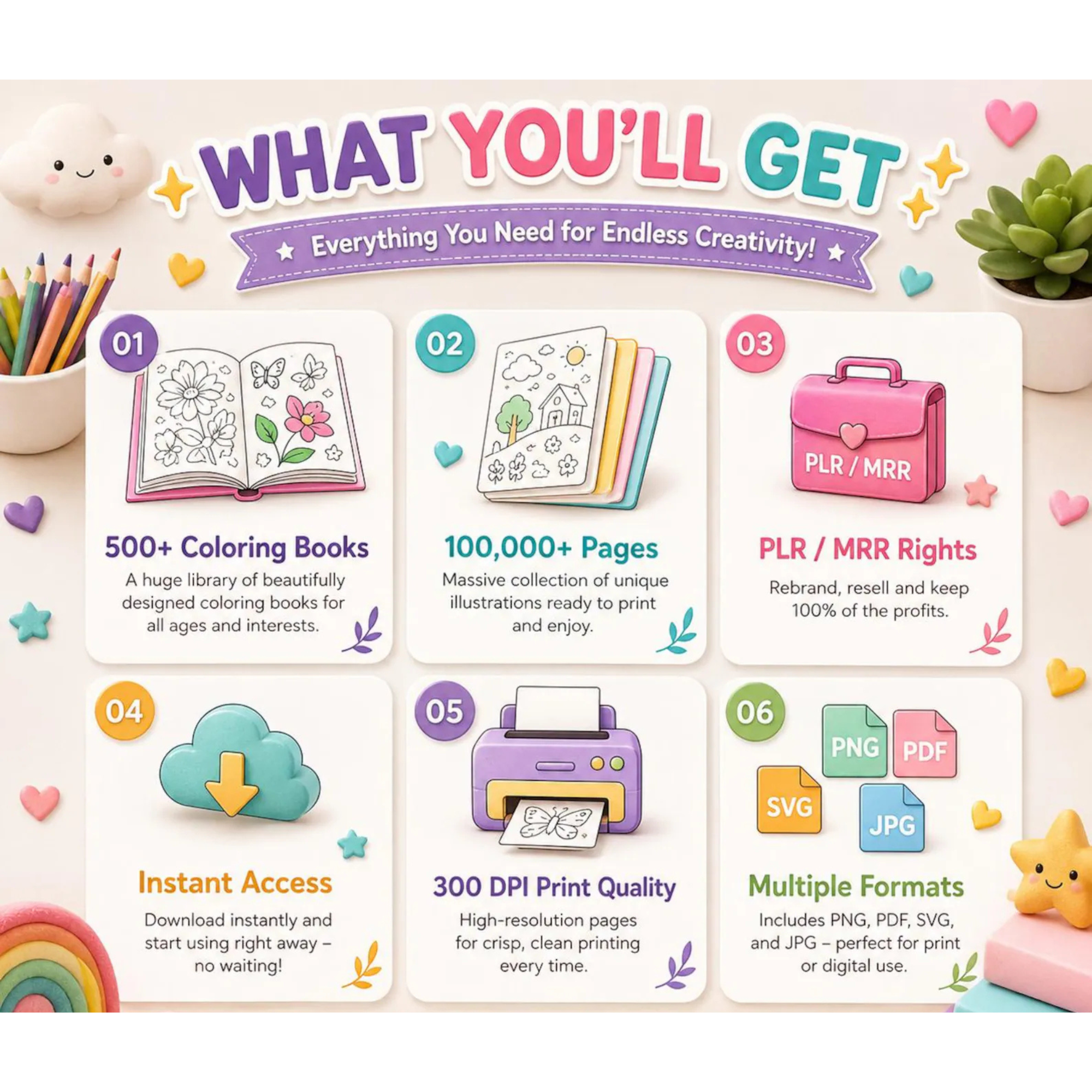 100,000 Coloring Pages Download