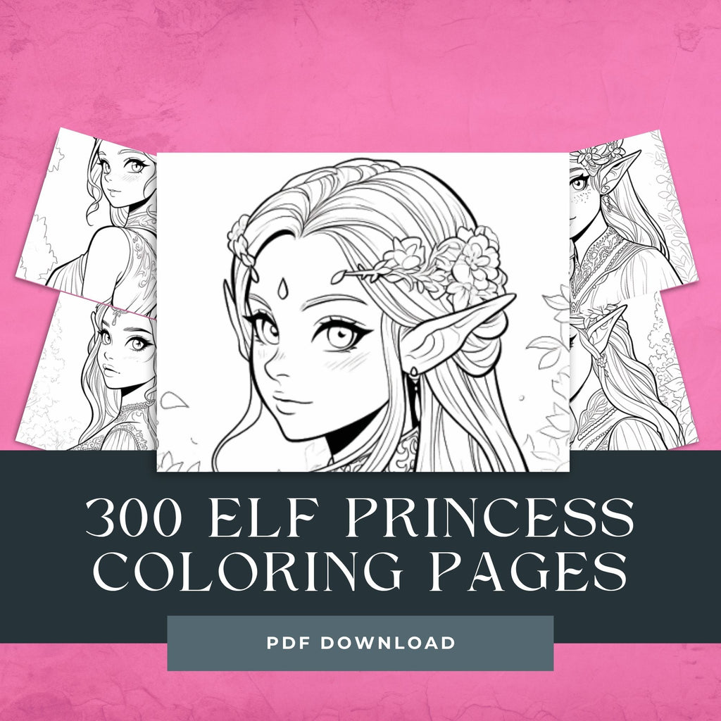 300 Princess Elf Coloring Pages