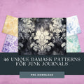 46 Unique Pattern Pages PNG for Junk Journals