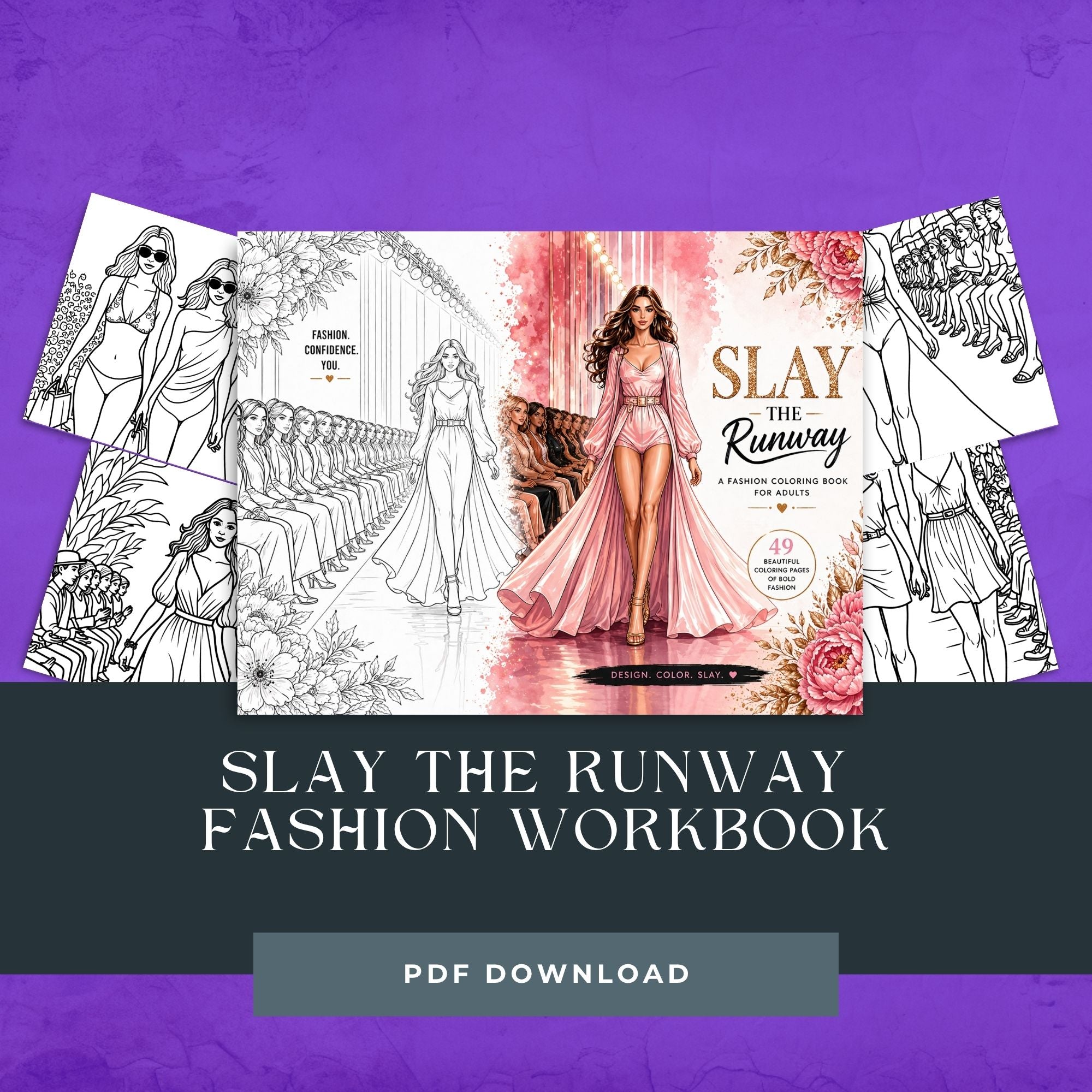 Slay the Runway - Fashion Coloring Workbook