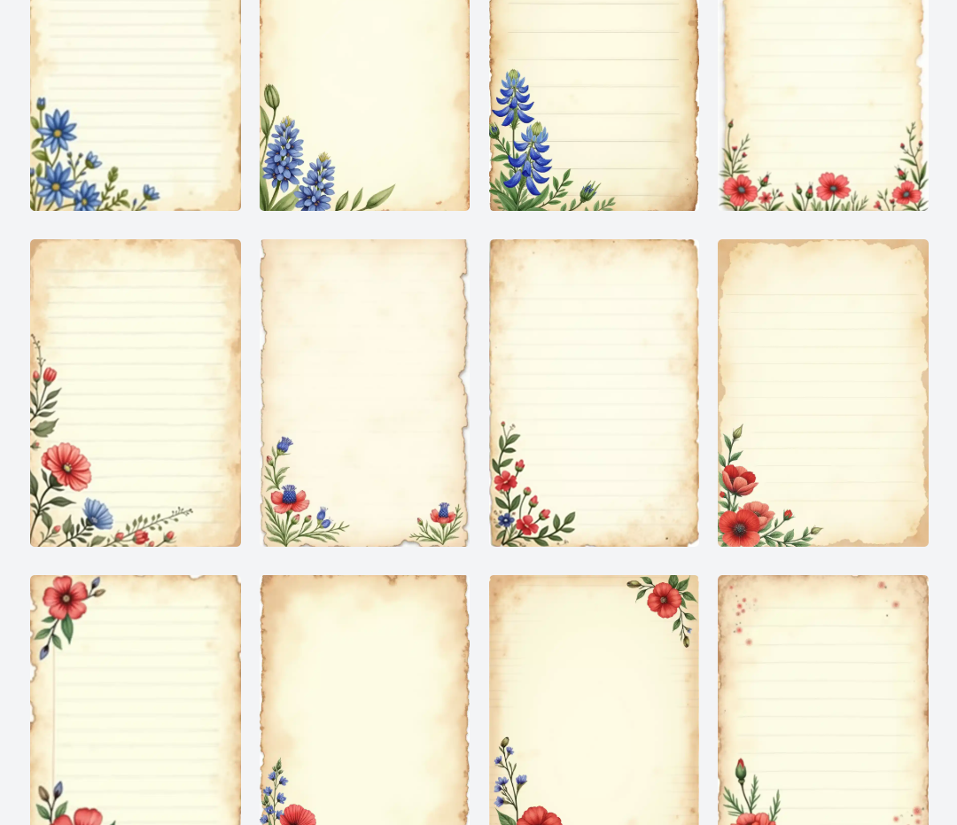 Printable Junk Journal Pages -Antique Style 6x9