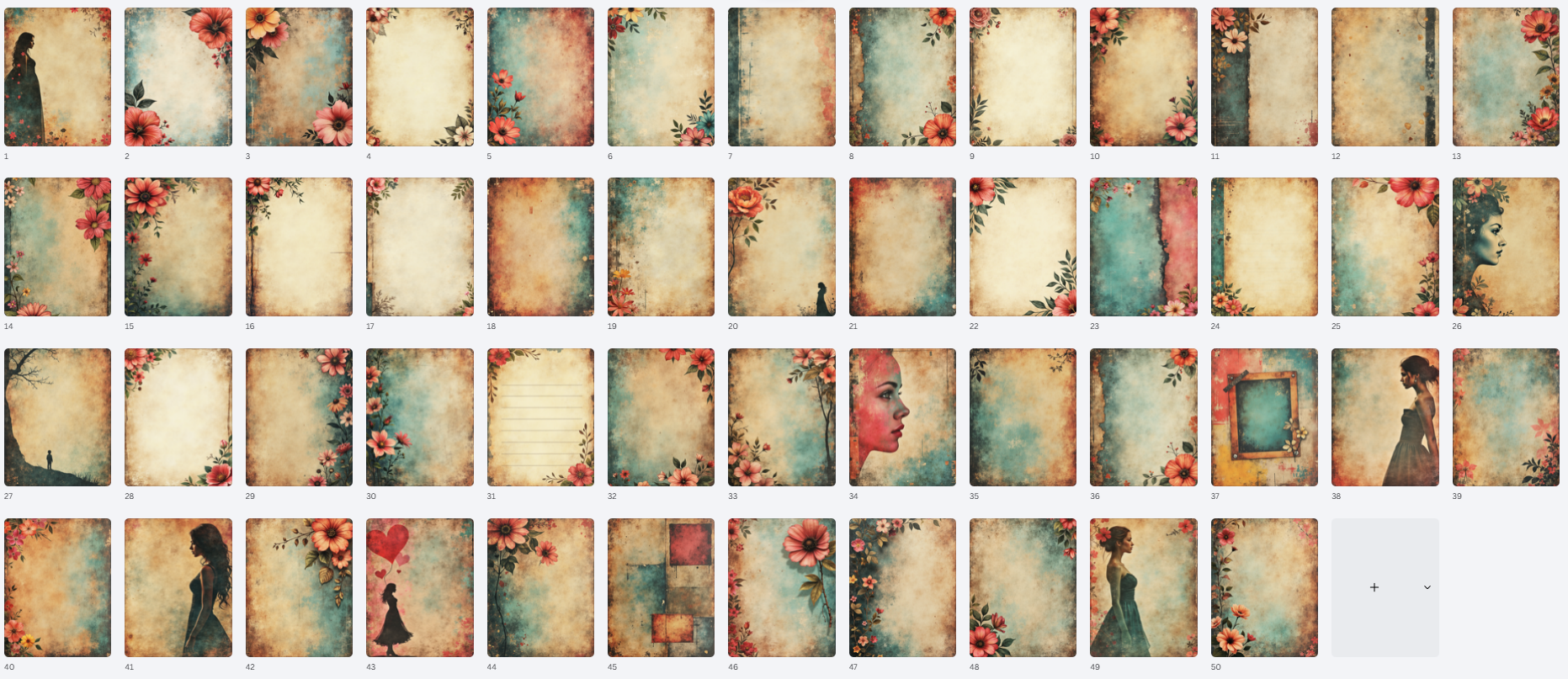 Printable Junk Journal Pages - Grunge Style 8.5x11