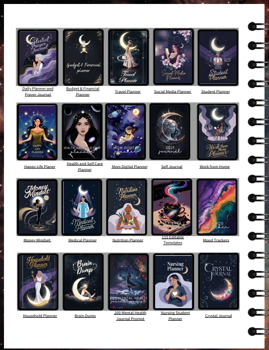 Mystic Planner Bundle 101 Canva templates