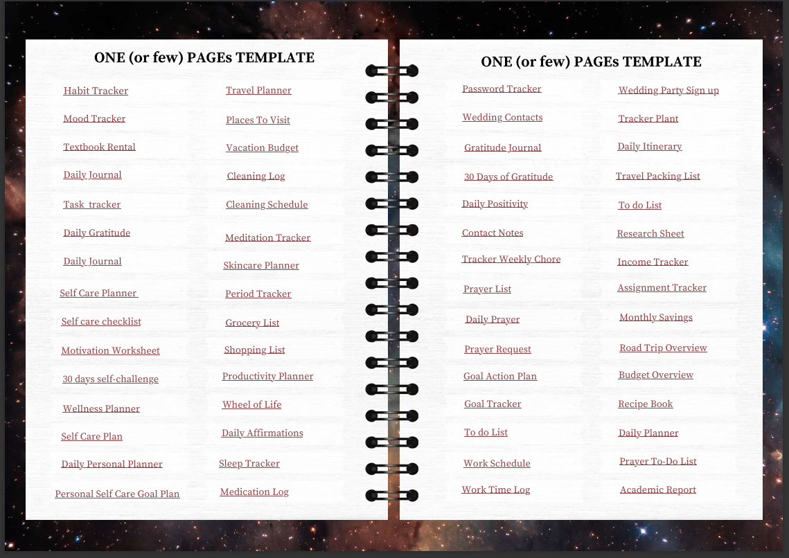 Mystic Planner Bundle 101 Canva templates