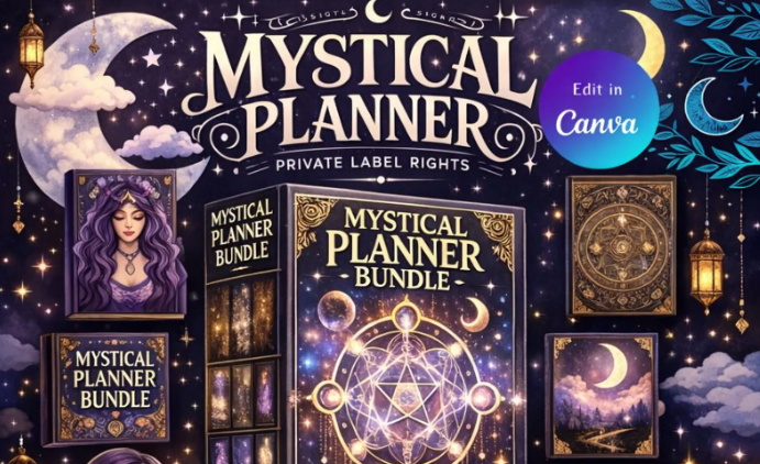 Mystic Planner Bundle 101 Canva templates
