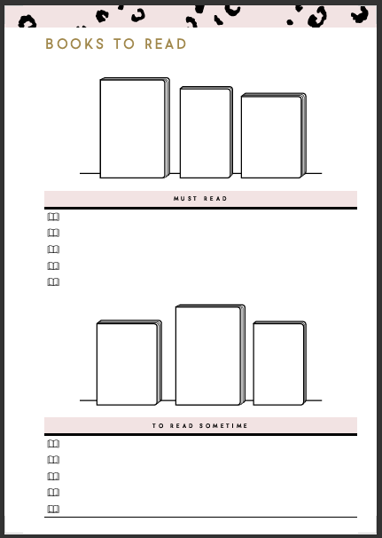 48 Pages Printable Planner -Pink Cheetah