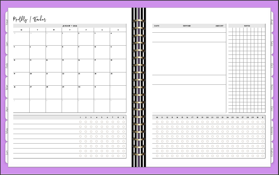 2026 Digital Planner Lavendar Flowers