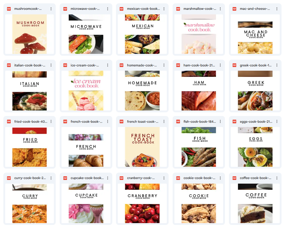 Ultimate Cookbook Collection A-M 50 Books