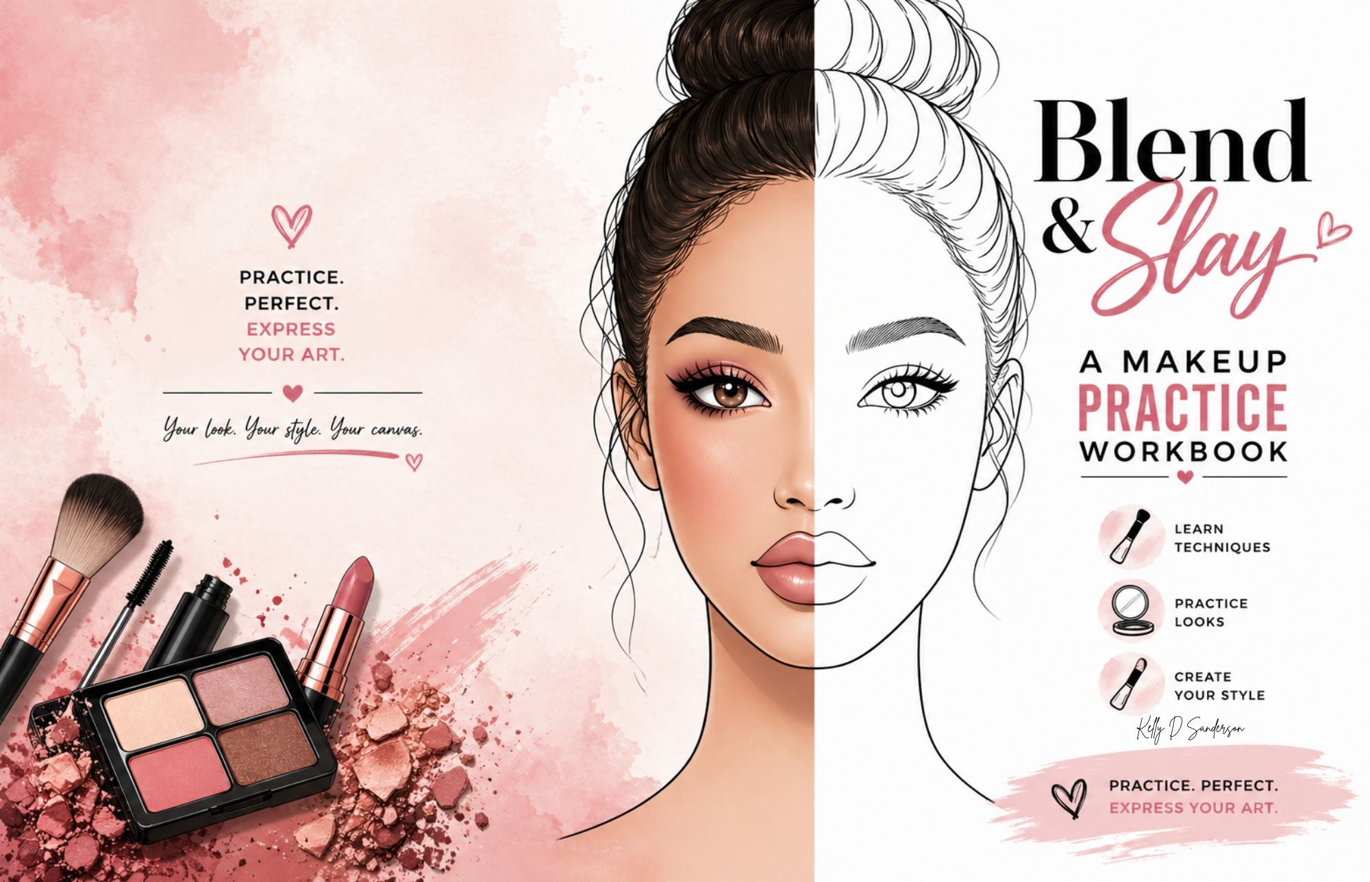 Blend and Slay - Makeup Practice Coloring Workbook