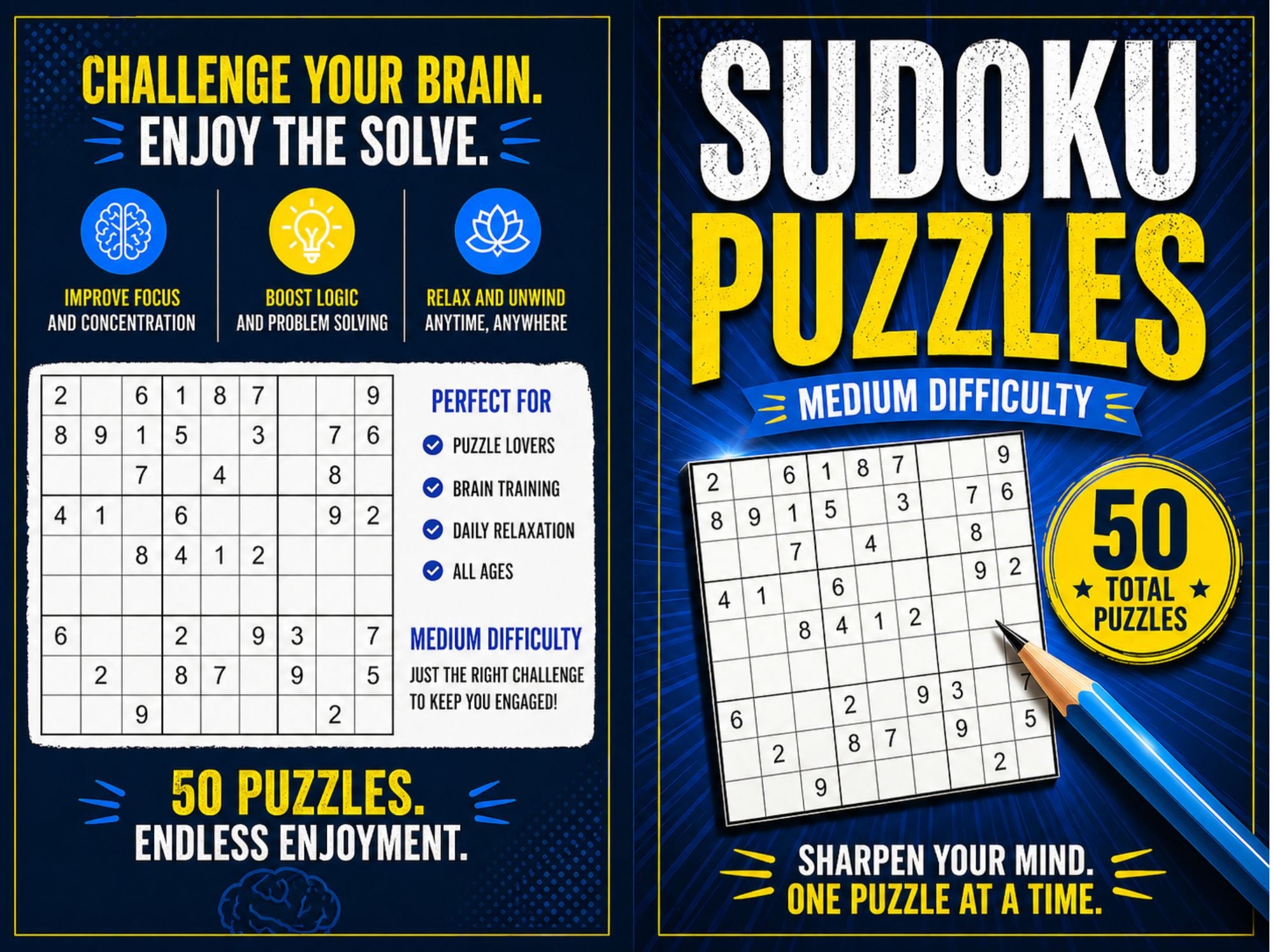 50 Sudoku Puzzles